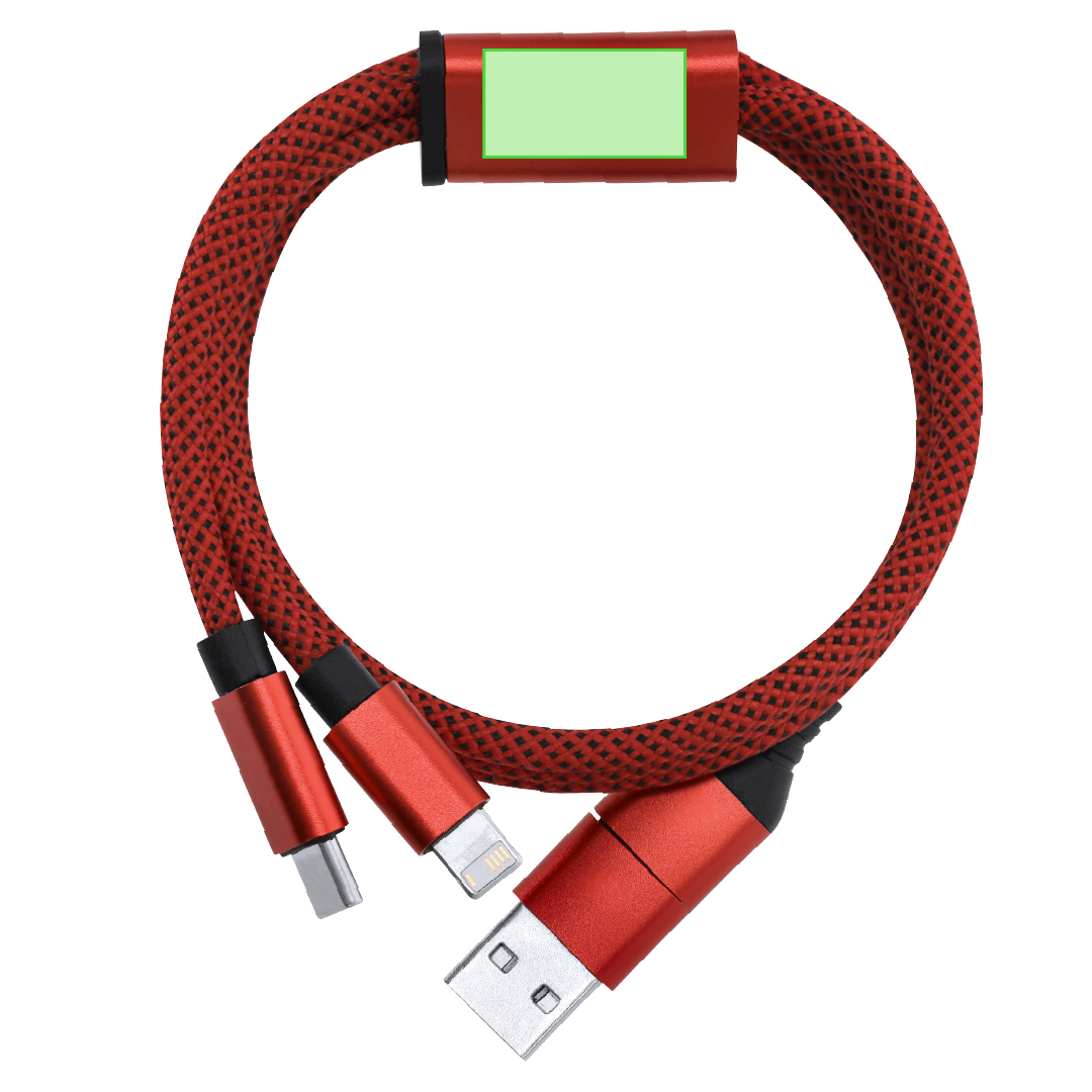 Cable cargador magnetico 3 en 1 con Micro-USB, Tipo-C y Lightning