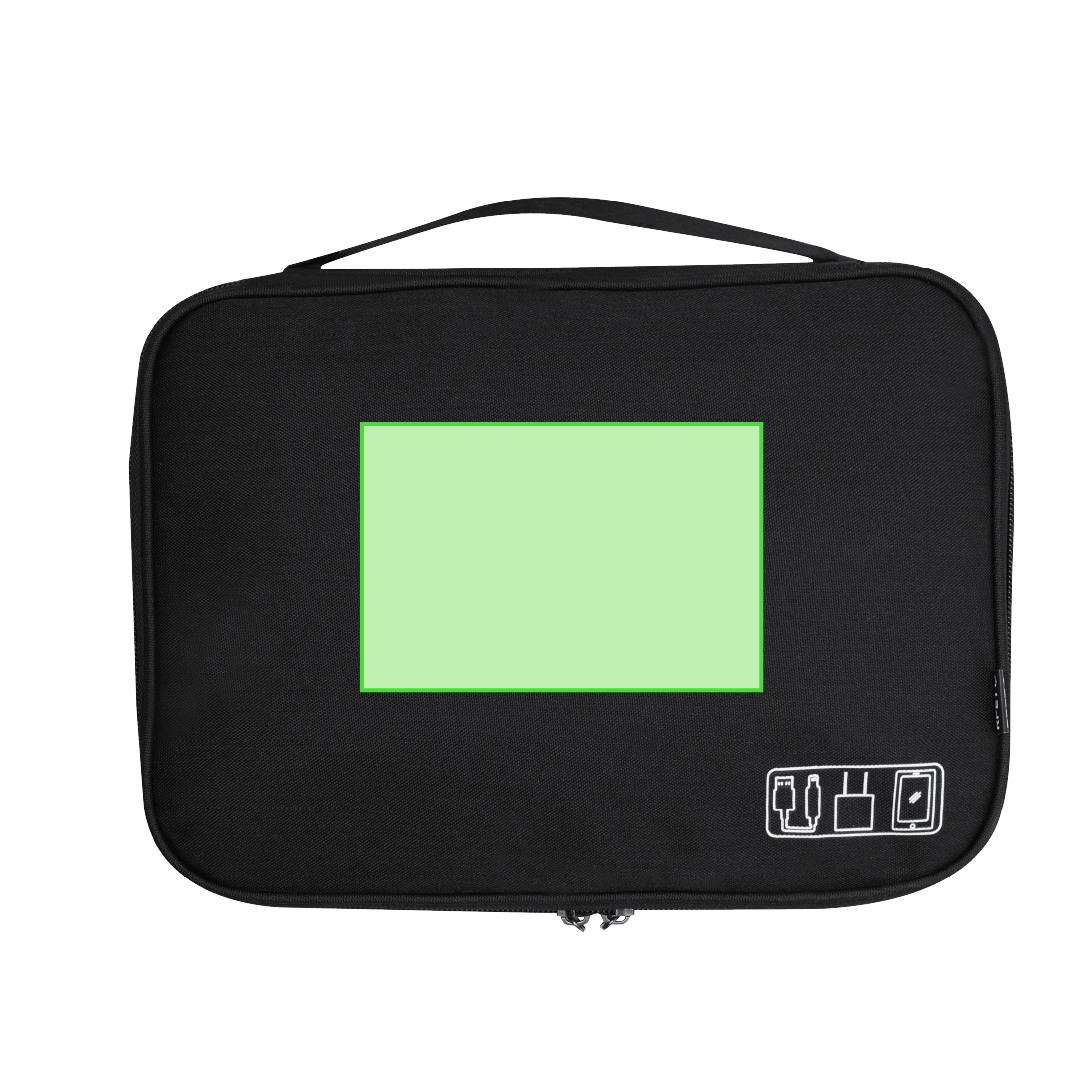 Estuche organizador de cables y accesorios tecnológicos de poliéster 600d rpet