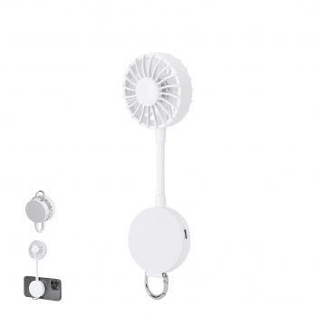 Ventilador portátil magnético con batería recargable (300 mAh)