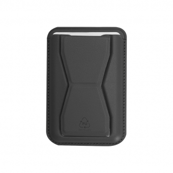 Tarjetero-soporte magnético 2 en 1 de PU reciclado para smartphone