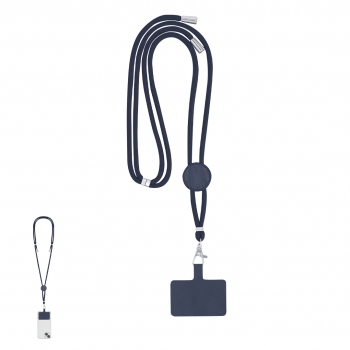 Lanyard de poliéster con soporte de smartphone y cierre ABS