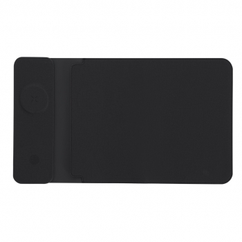 Funda multifunción de PU reciclado con cargador inalámbrico de 15W integrado