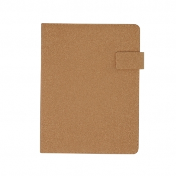 Carpeta portadocumentos de corcho ecológico con bloc de 20 hojas