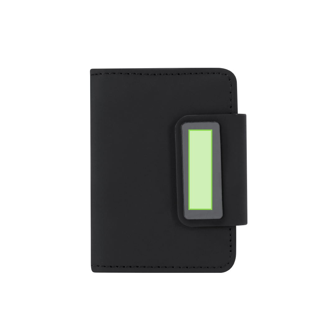 Tarjetero de polipiel PU reciclada con protección RFID y 4 compartimentos