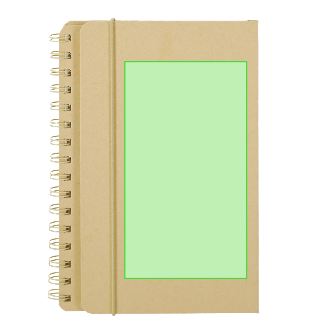 Libreta planificador de cartón reciclado con 46 hojas + 14 planning + 25 notas