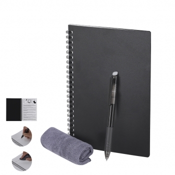 Libreta borrable de 18 hojas con bolígrafo de tinta borrable y paño