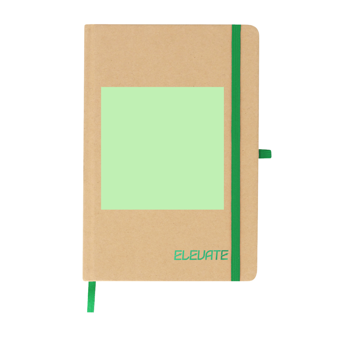 Bloc de notas de cartón reciclado con portada natural y 80 hojas