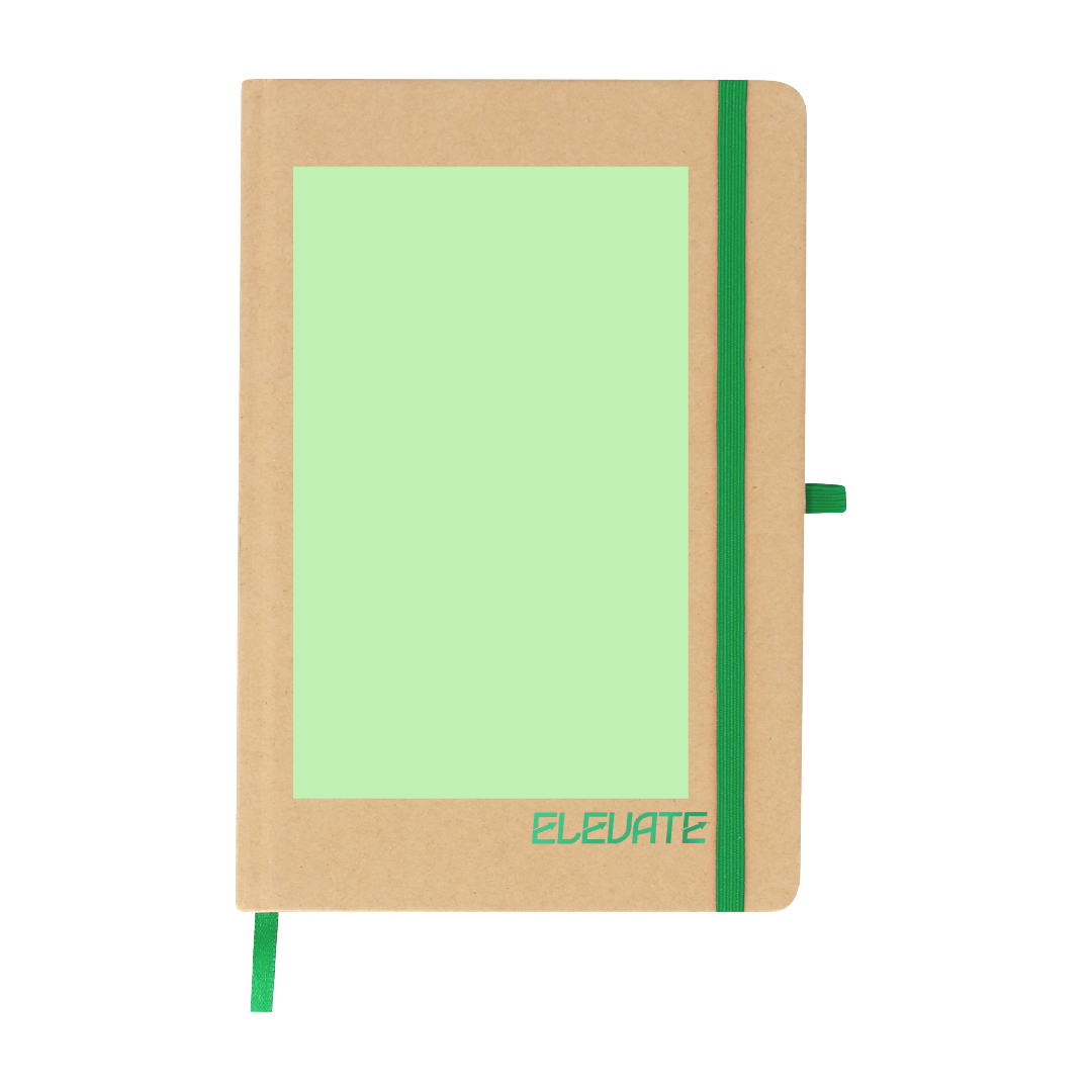 Bloc de notas de cartón reciclado con portada natural y 80 hojas