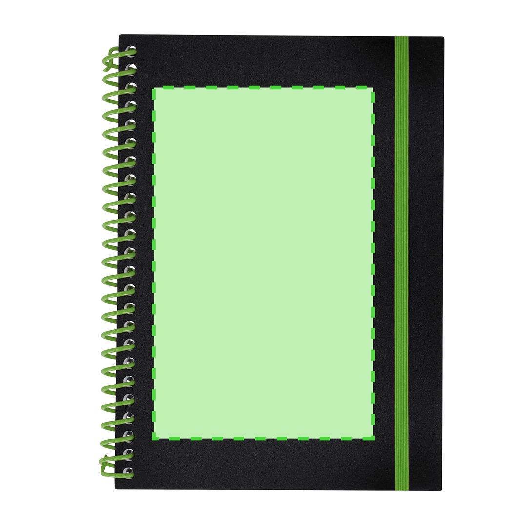 Libreta duradera de polipropileno translúcido con 80 hojas