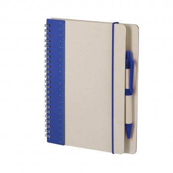 Libreta de tetrabrik reciclado con 70 hojas y bolígrafo a juego