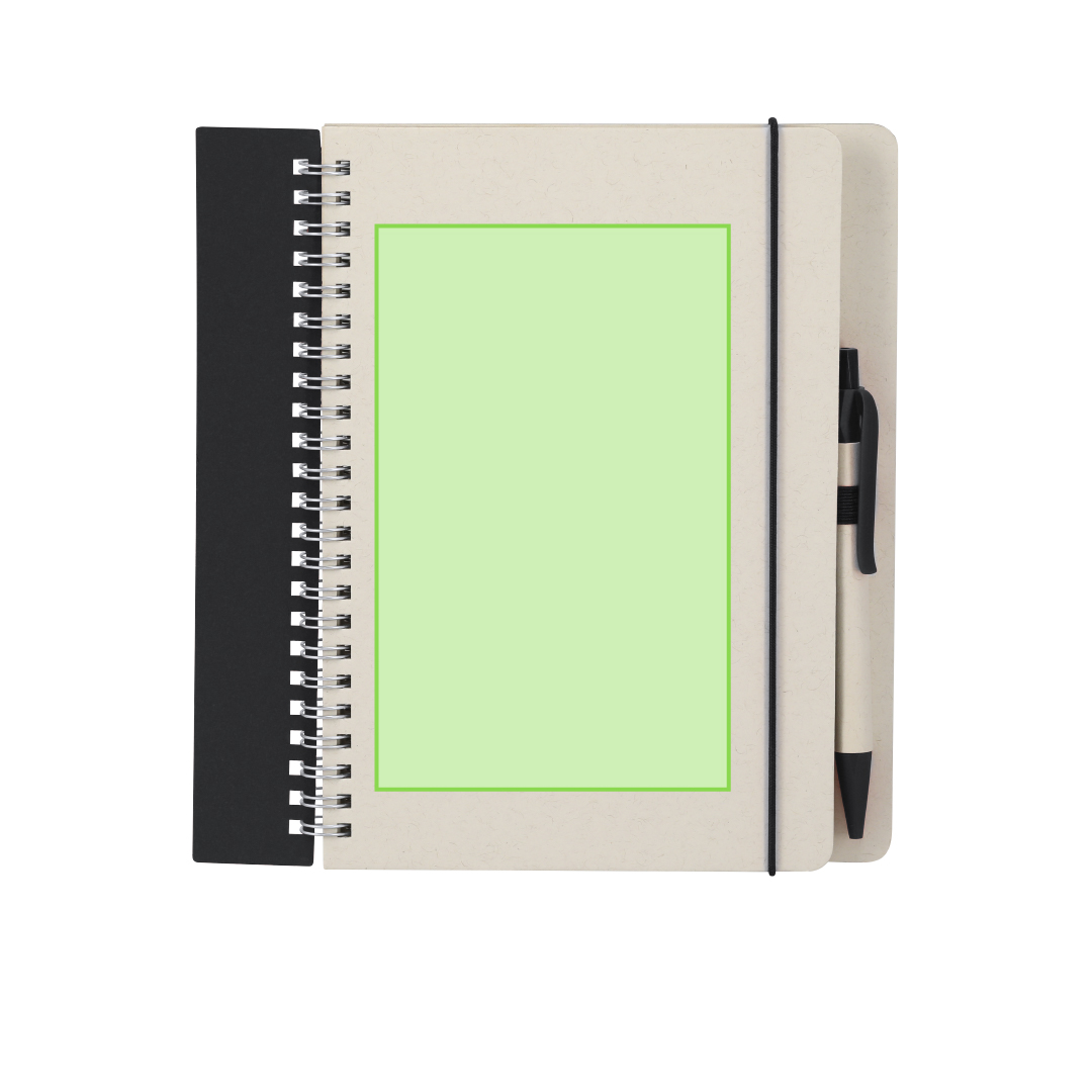 Libreta de tetrabrik reciclado con 70 hojas y bolígrafo a juego