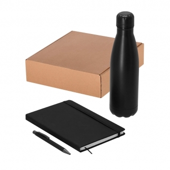 Set ejecutivo térmico con bidón acero 500ml y bloc PU rígido 80 hojas
