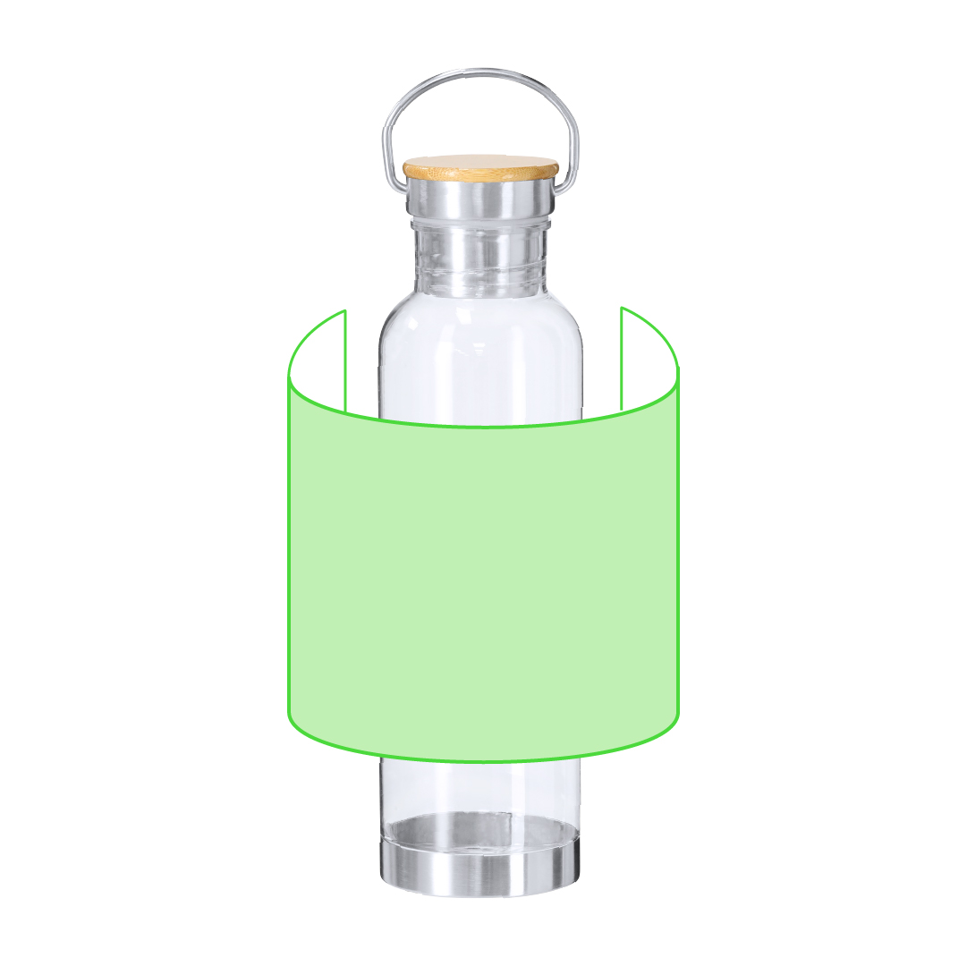 Bidón eco de RPET, acero y bambú 800 ml