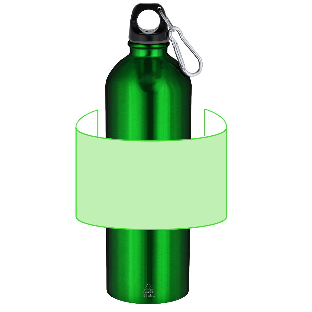 Bidón deportivo gigante de acero inoxidable reciclado 800 ml
