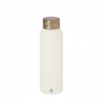 Botella premium de acero inoxidable reciclado y madera de acacia 700 ml