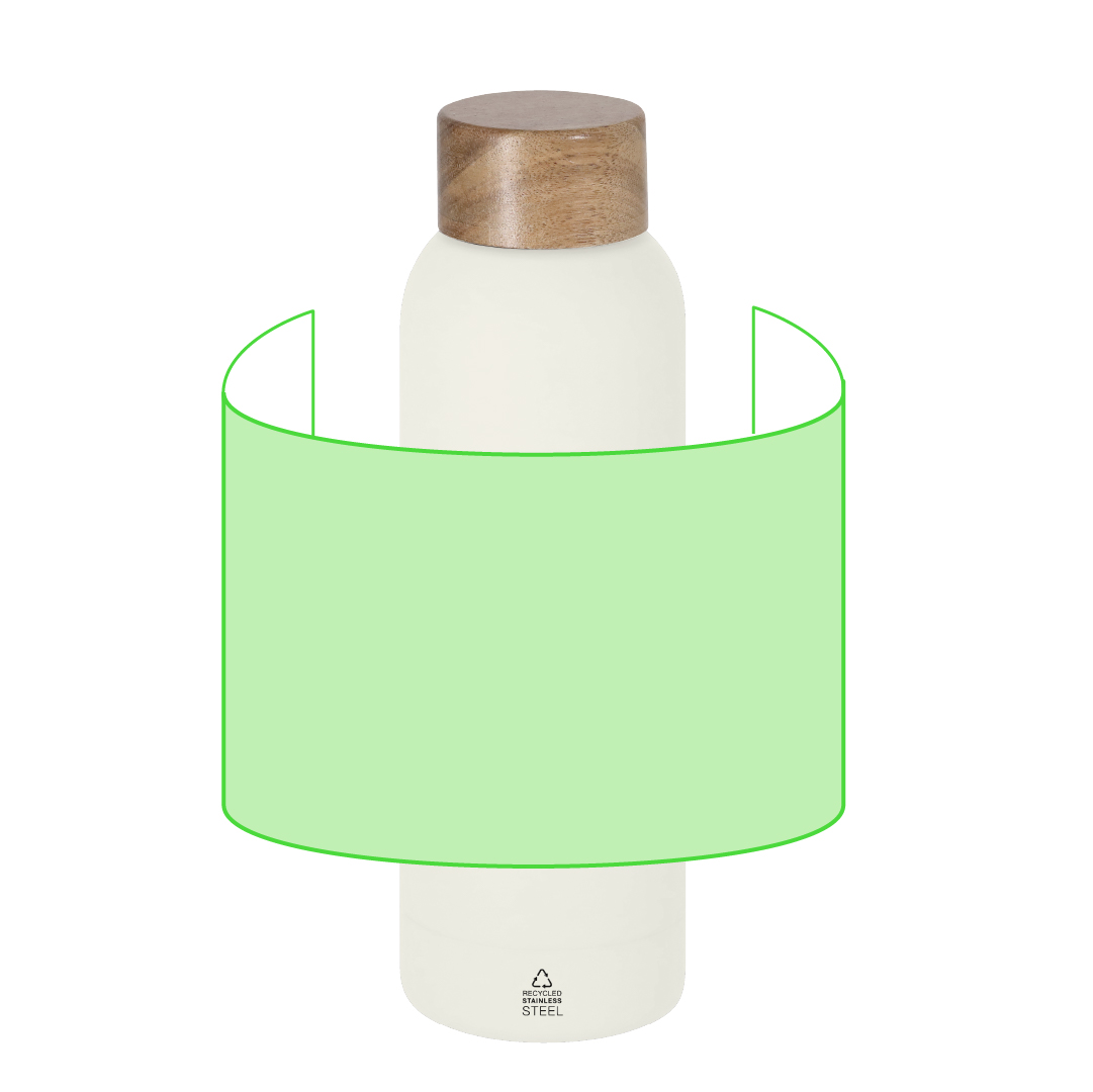 Botella premium de acero inoxidable reciclado y madera de acacia 700 ml
