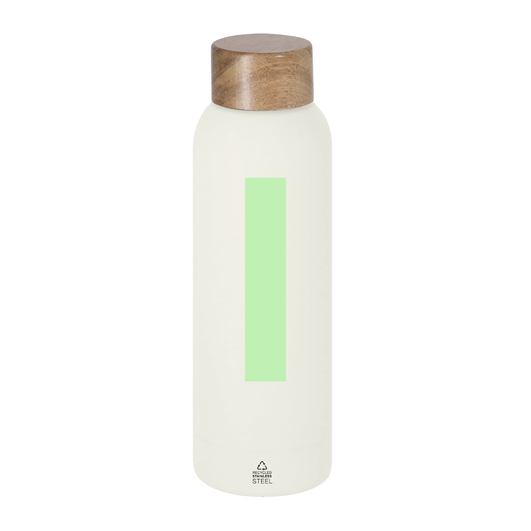Botella premium de acero inoxidable reciclado y madera de acacia 700 ml
