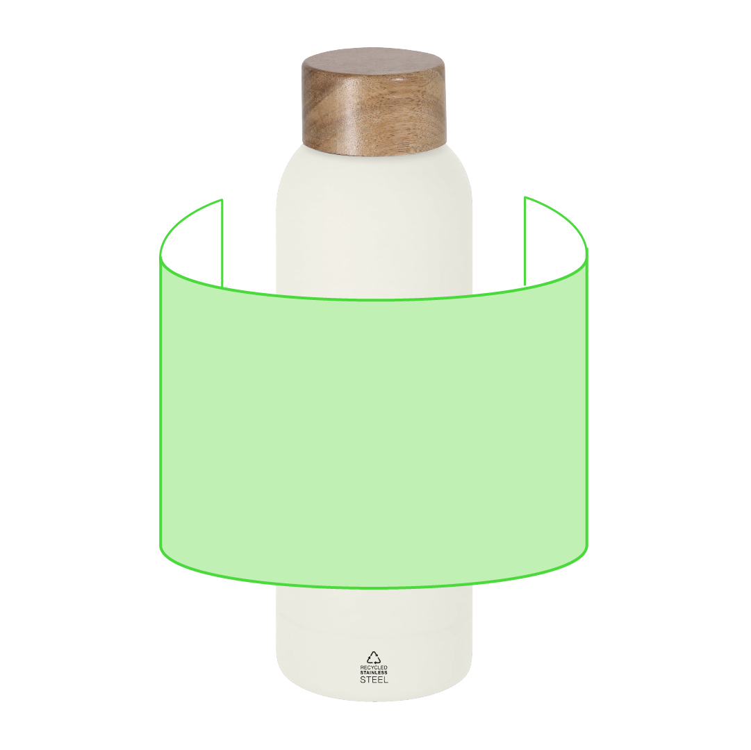Botella premium de acero inoxidable reciclado y madera de acacia 700 ml