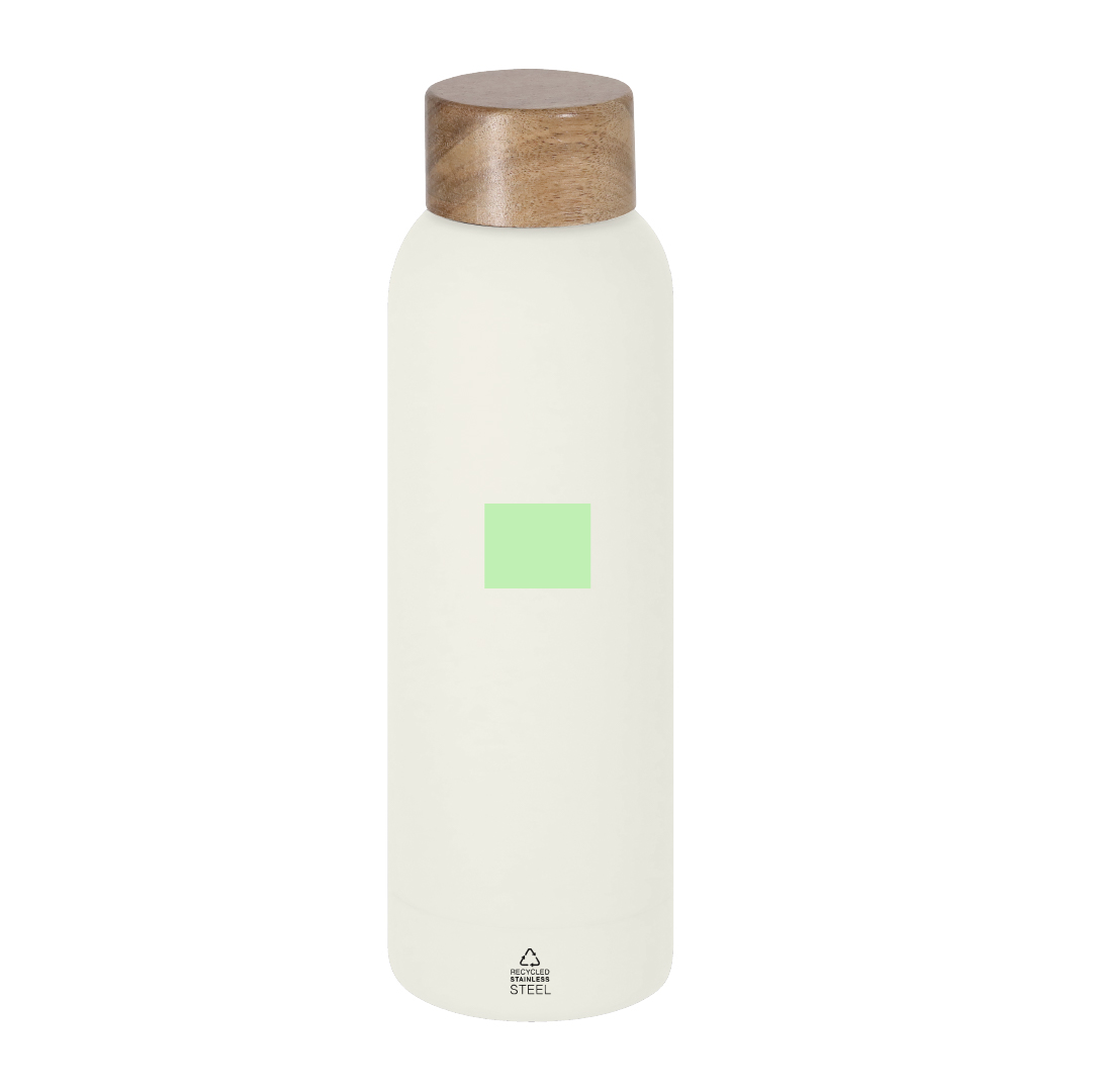 Botella premium de acero inoxidable reciclado y madera de acacia 700 ml