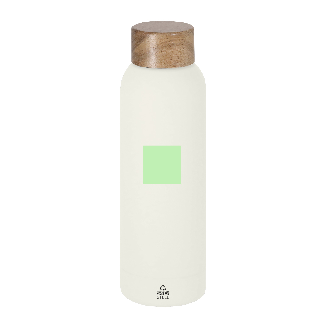 Botella premium de acero inoxidable reciclado y madera de acacia 700 ml