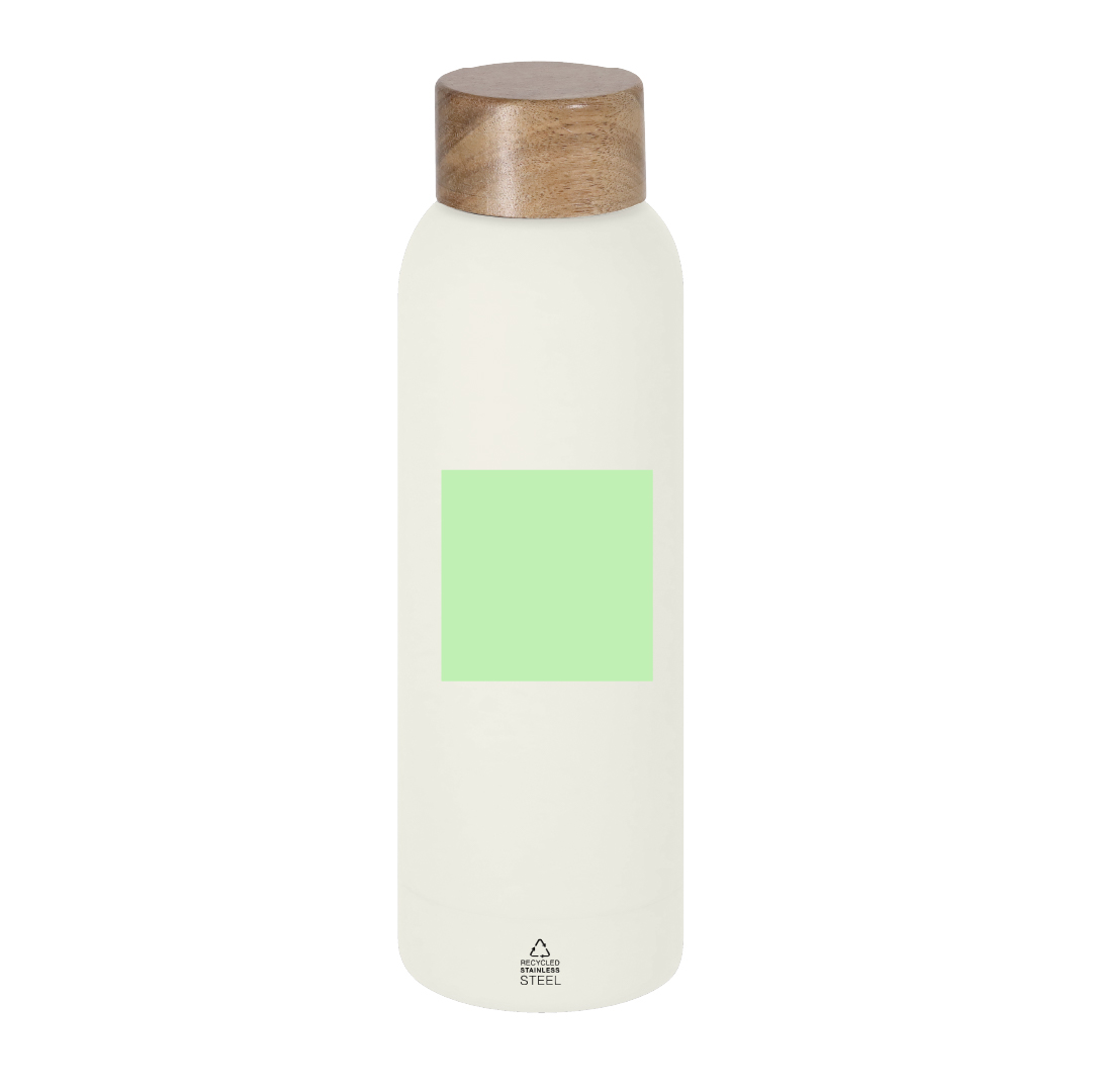Botella premium de acero inoxidable reciclado y madera de acacia 700 ml