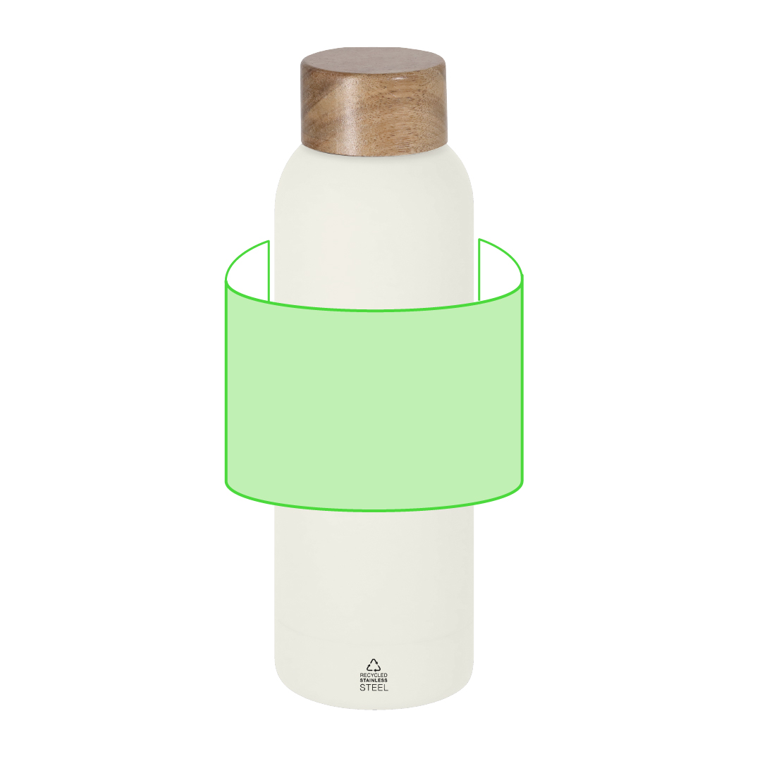 Botella premium de acero inoxidable reciclado y madera de acacia 700 ml