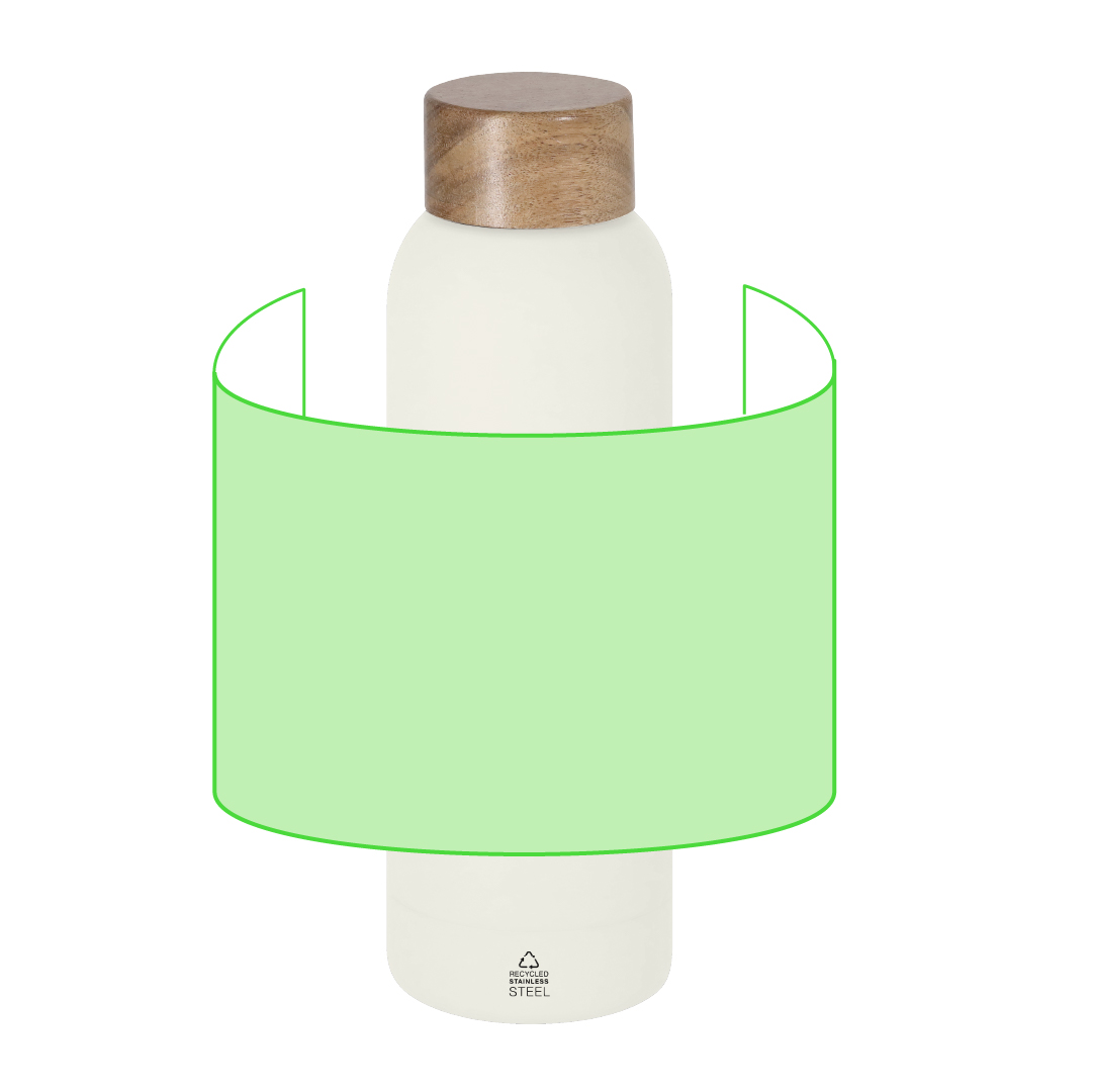 Botella premium de acero inoxidable reciclado y madera de acacia 700 ml