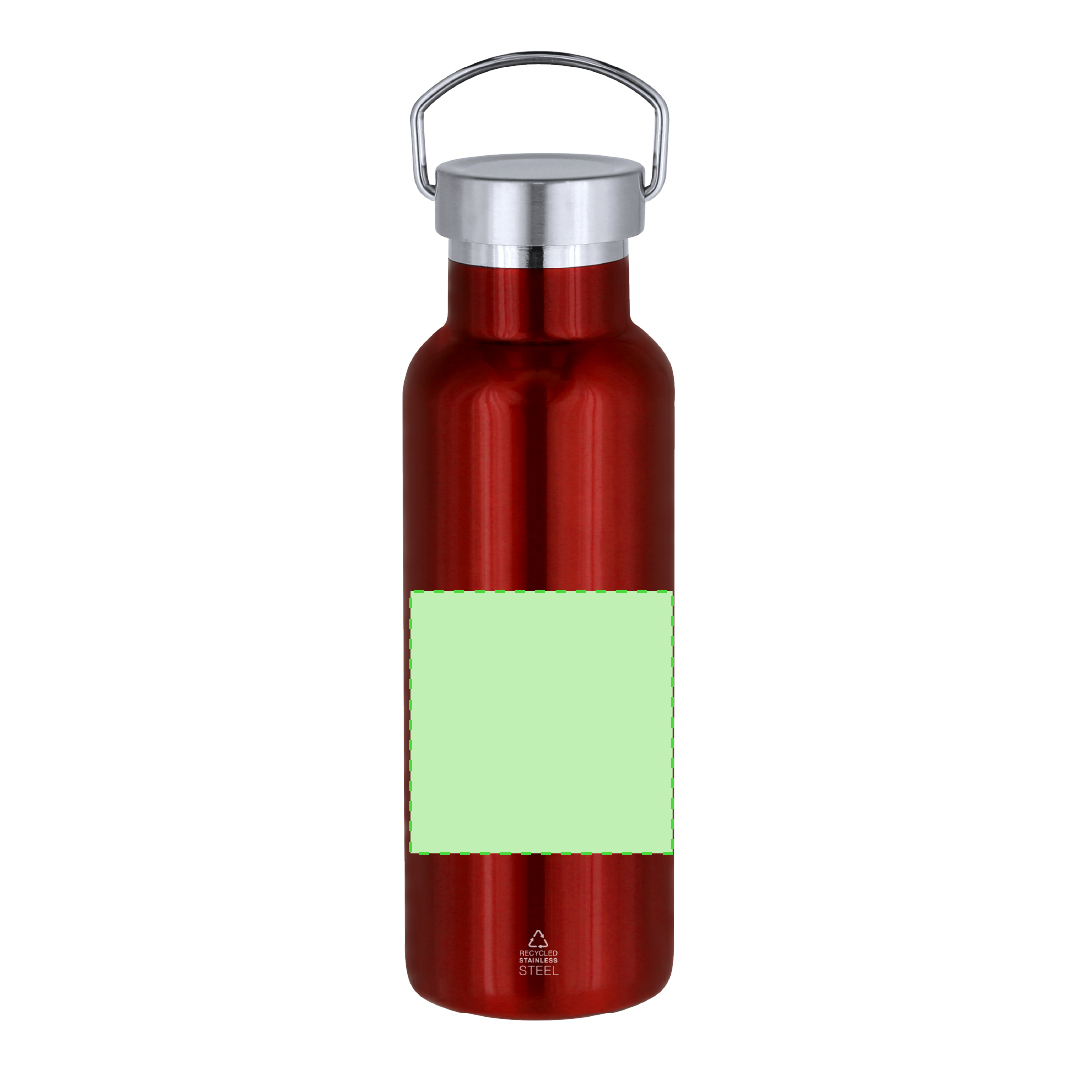 Bidón térmico ergonómico de acero inoxidable reciclado 500 ml