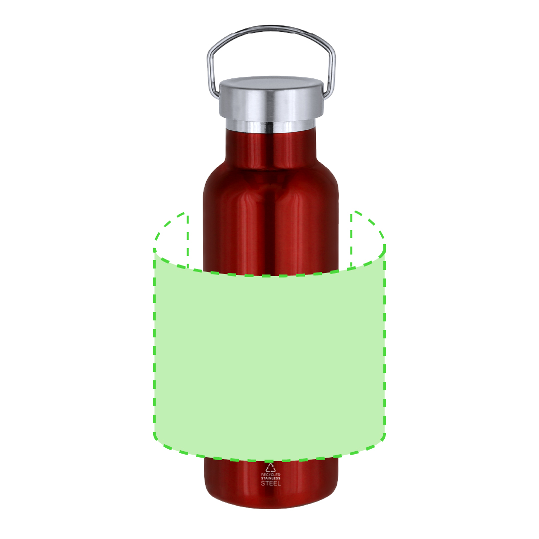 Bidón térmico ergonómico de acero inoxidable reciclado 500 ml