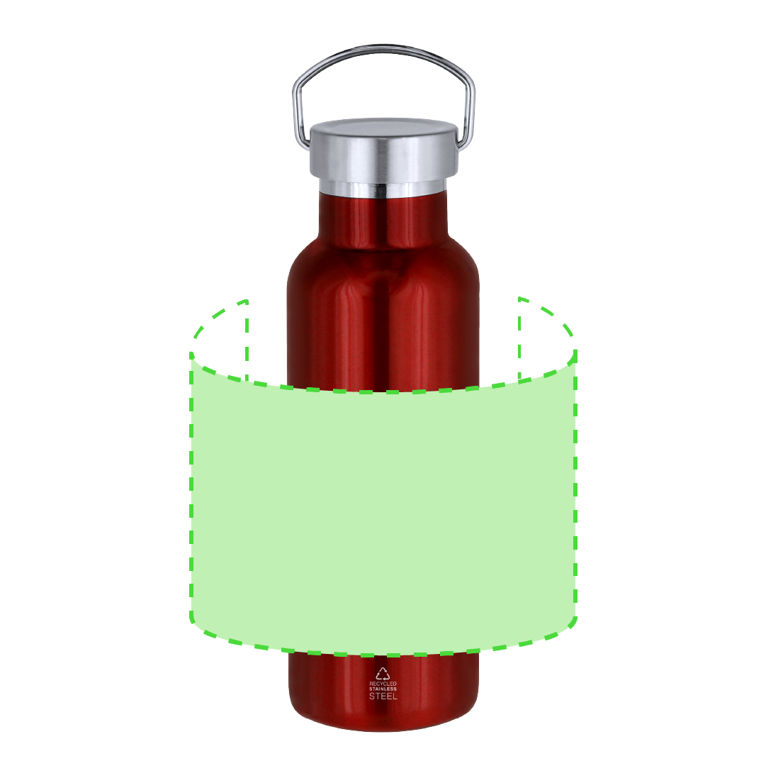 Bidón térmico ergonómico de acero inoxidable reciclado 500 ml