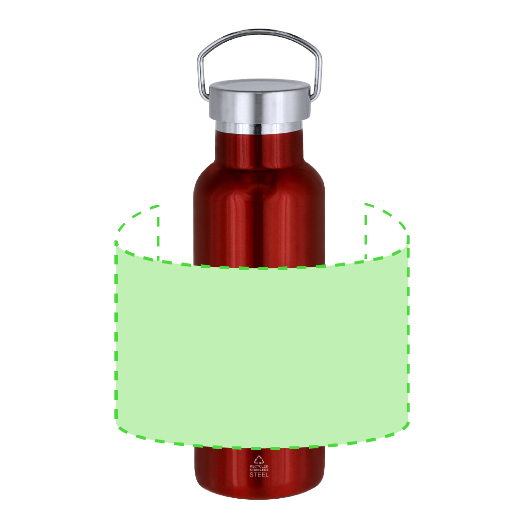 Bidón térmico ergonómico de acero inoxidable reciclado 500 ml