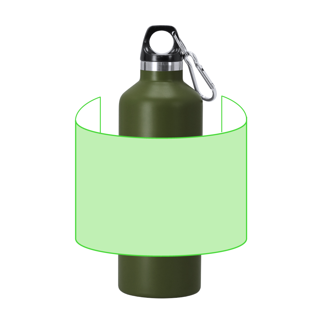 Bidón térmico minimalista de acero inoxidable reciclado 500 ml