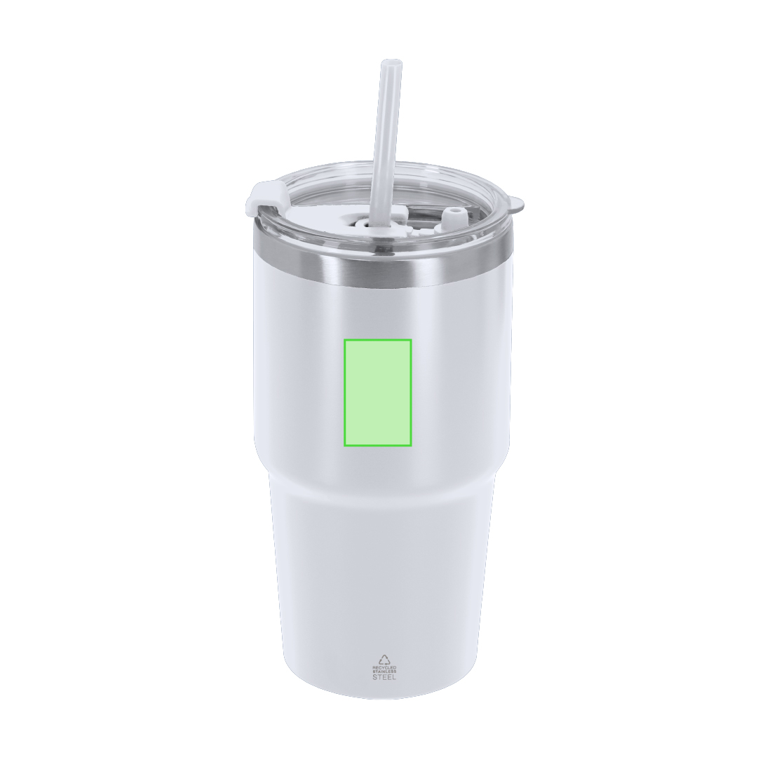 Taza térmica clásica de acero inoxidable reciclado 450 ml