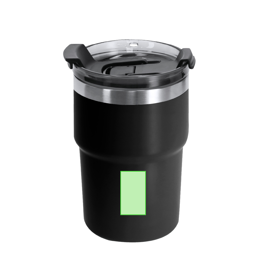 Taza térmica de acero inoxidable con base de corcho 330 ml