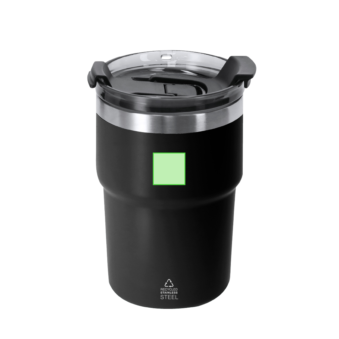 Taza térmica de acero inoxidable con base de corcho 330 ml