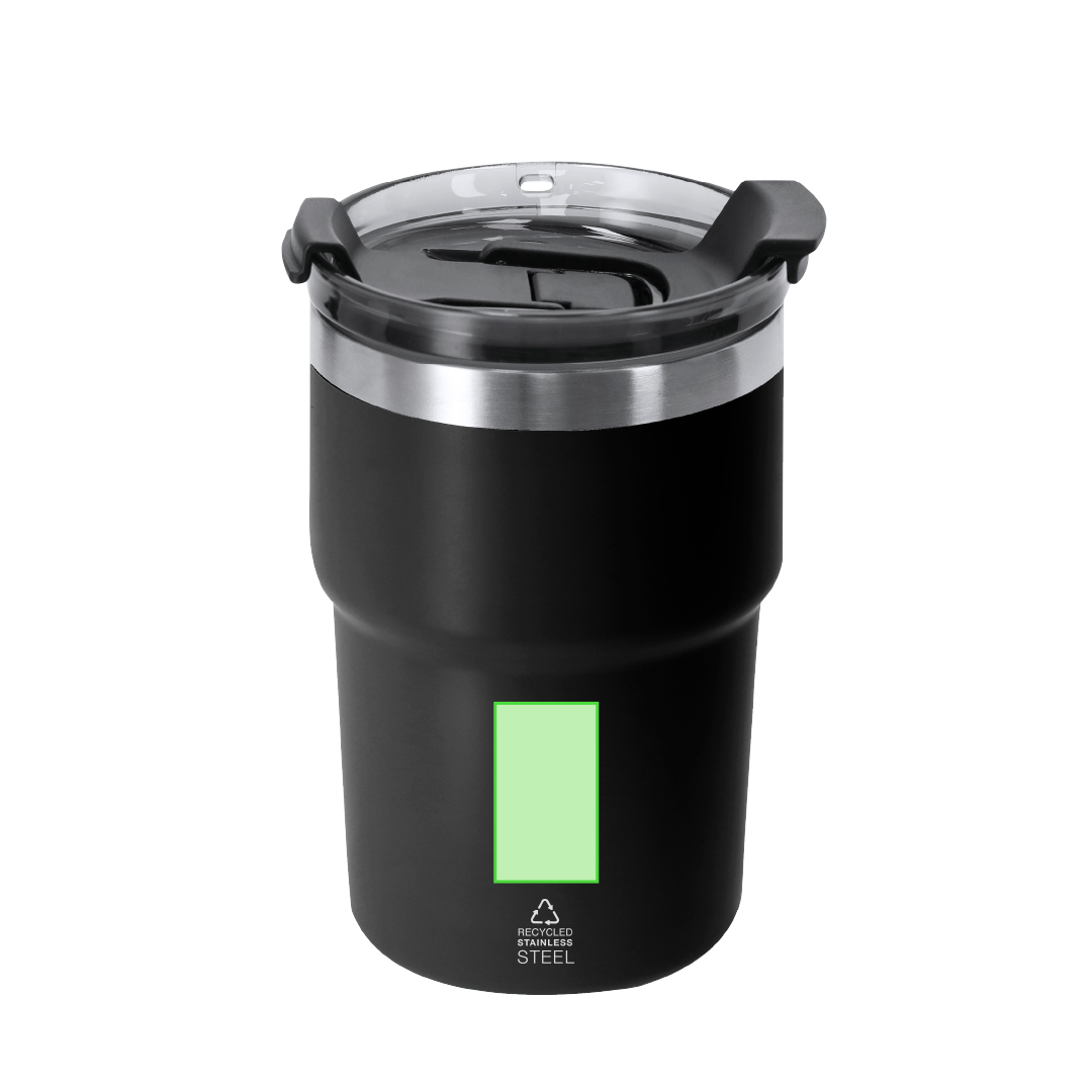Taza térmica de acero inoxidable con base de corcho 330 ml