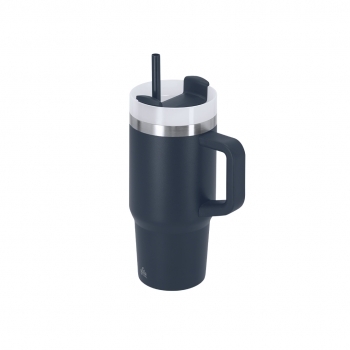 Taza térmica de acero inoxidable con tapón de bambú 350 ml