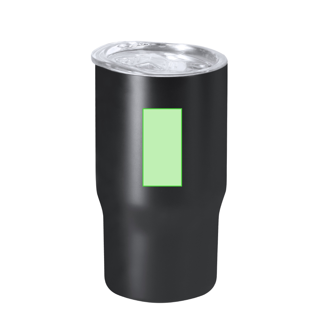 Taza térmica de acero reciclado con detalles de madera 400 ml