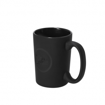 Taza de cerámica bicolor con borde contrastante 400 ml