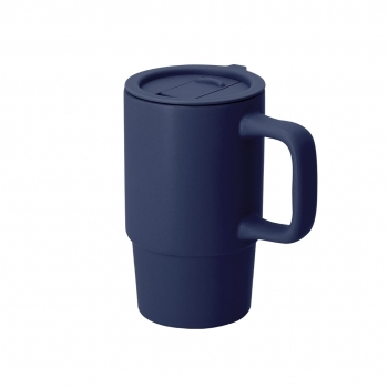 Taza de cerámica tipo vintage con acabado esmaltado irregular 430 ml