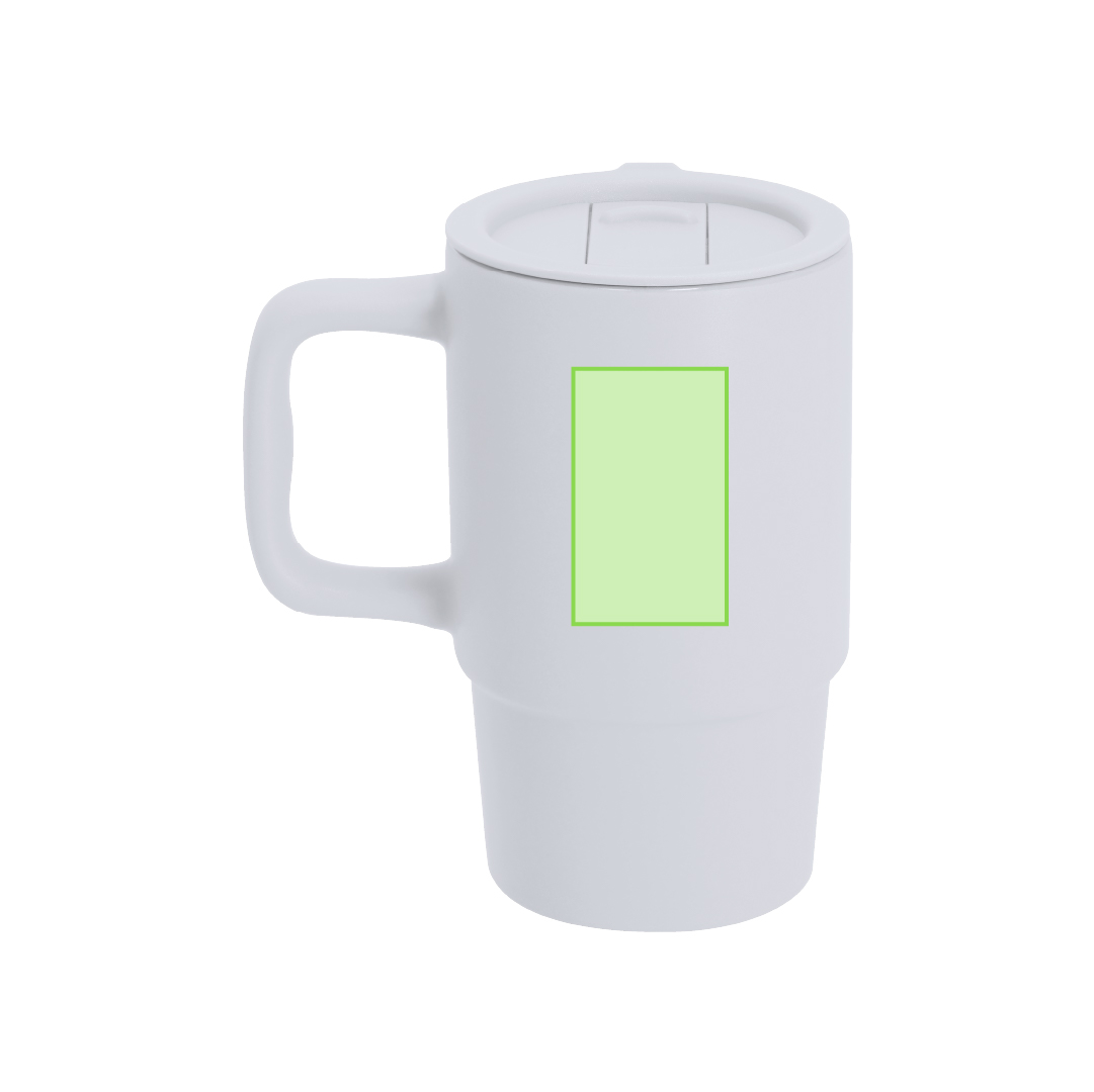 Taza de cerámica tipo vintage con acabado esmaltado irregular 430 ml