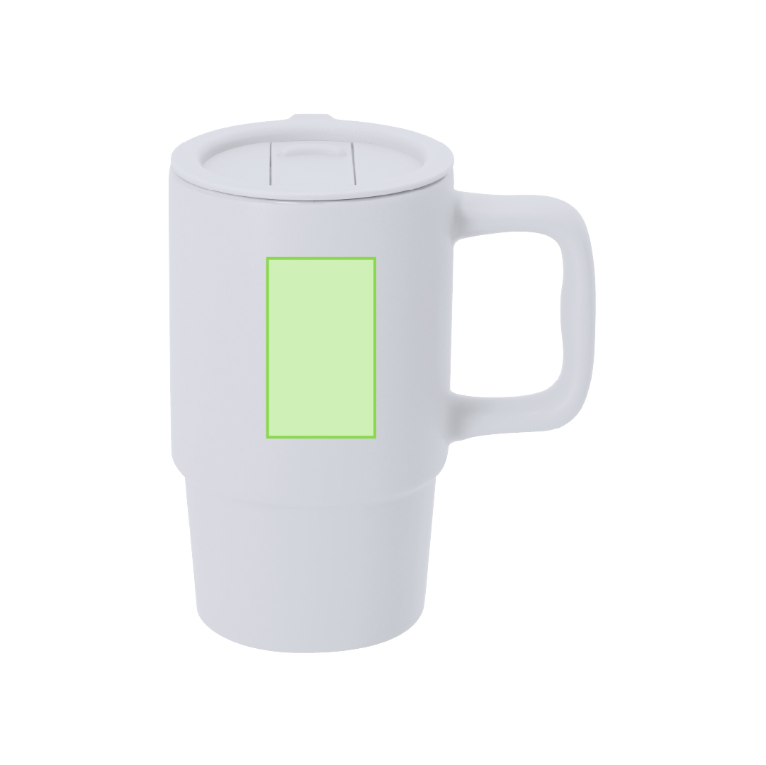 Taza de cerámica tipo vintage con acabado esmaltado irregular 430 ml