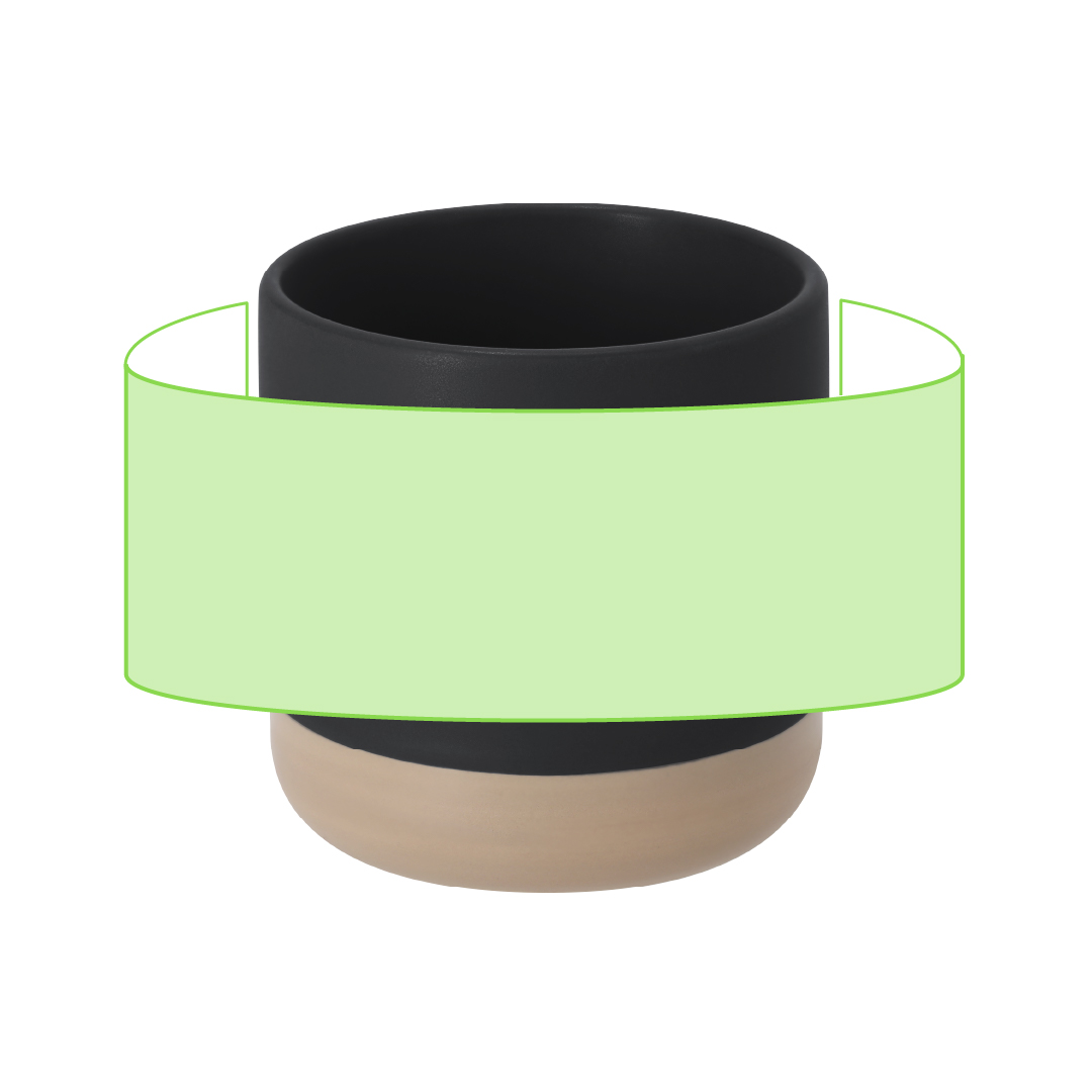 Taza de cerámica con base extra-pesada antivuelco 350 ml