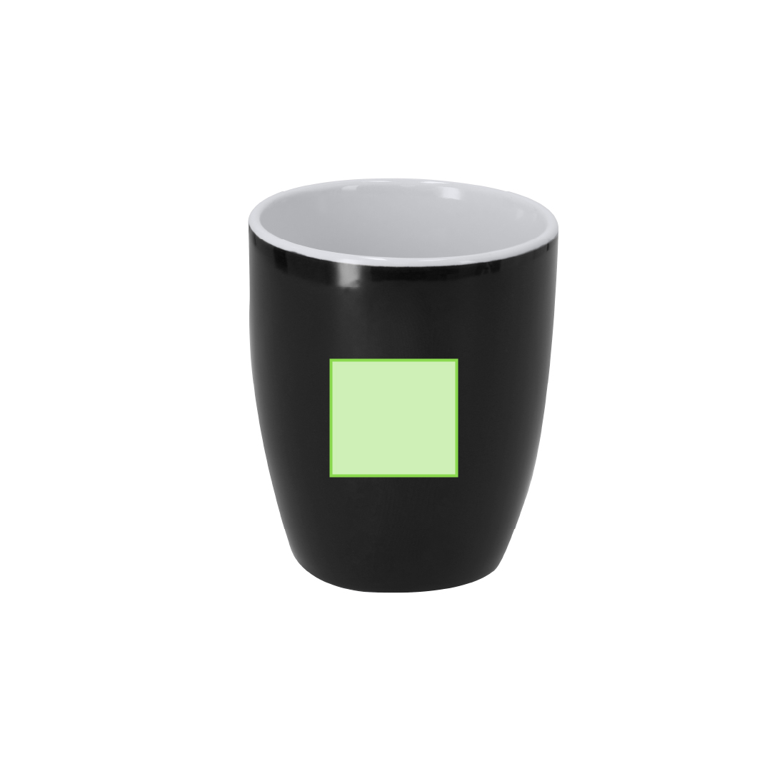 Taza de cerámica con acabado brillante espejo 350 ml