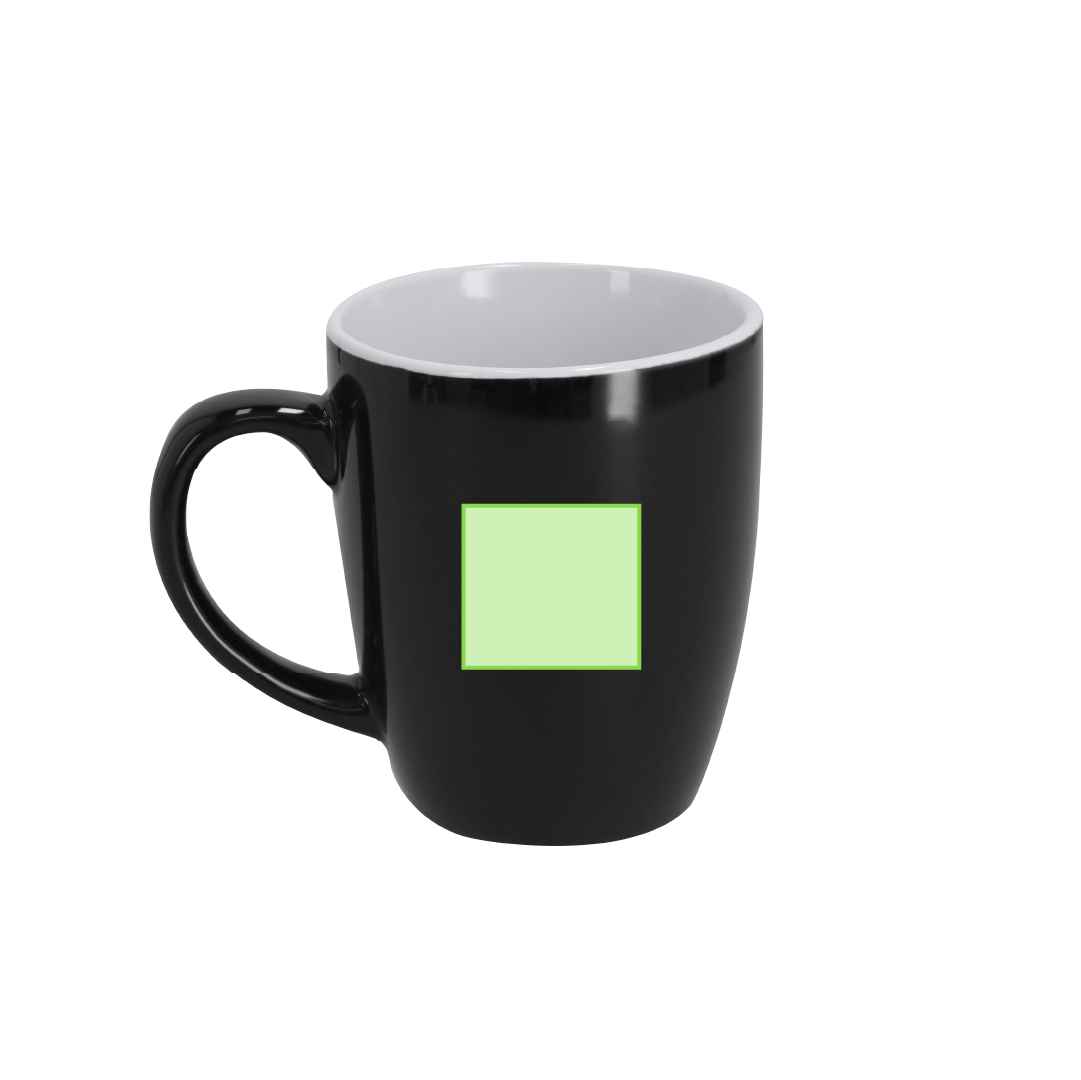 Taza de cerámica con acabado brillante espejo 350 ml