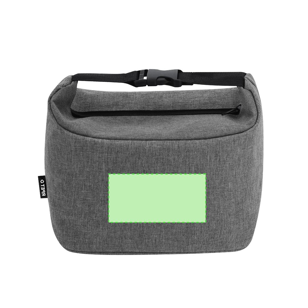 Nevera RPET 600D con hebillas en ambos extremos, DTF2 disponible y compartimento térmico