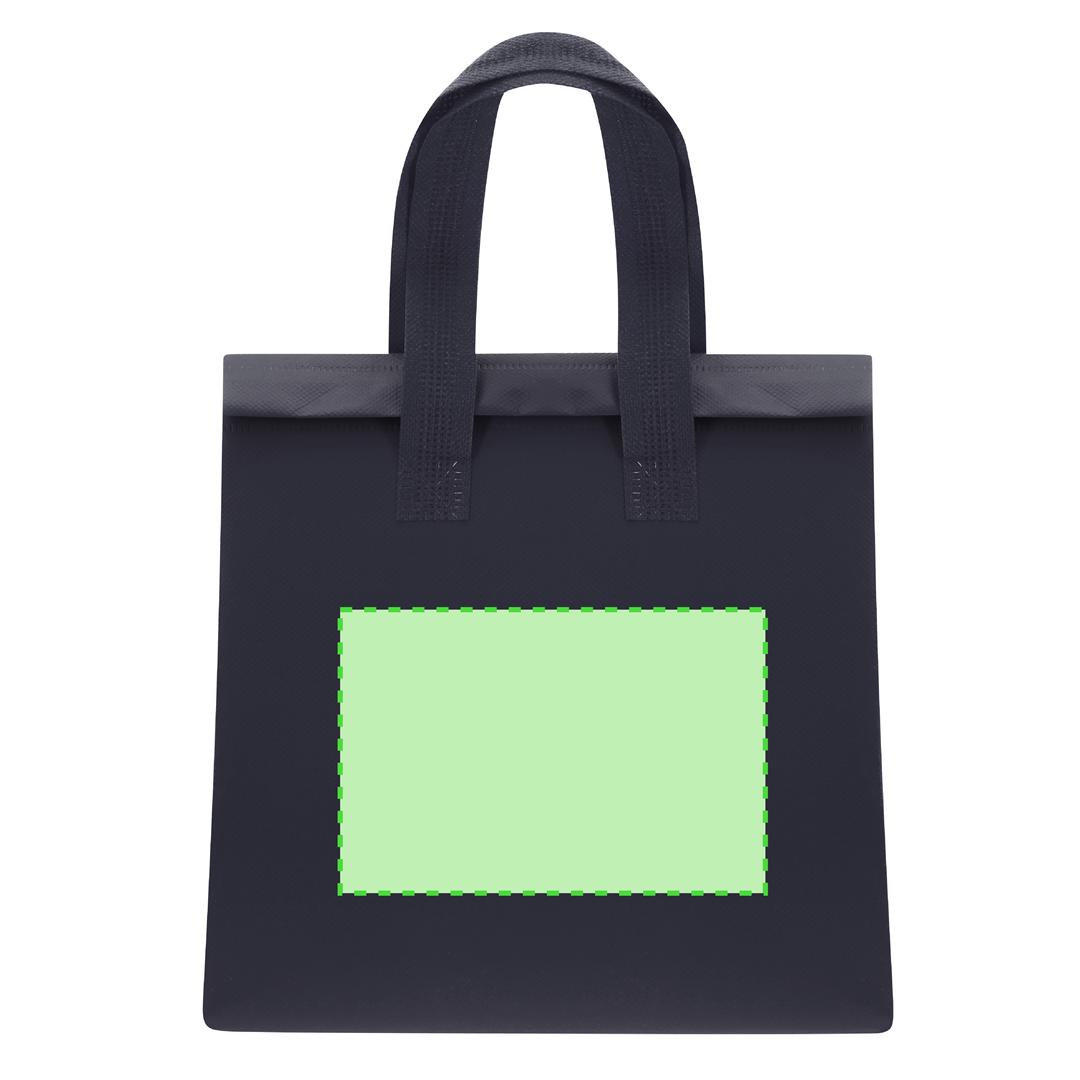 Bolsa nevera non-woven laminado compacta con velcro, fuelle e interior de aluminio