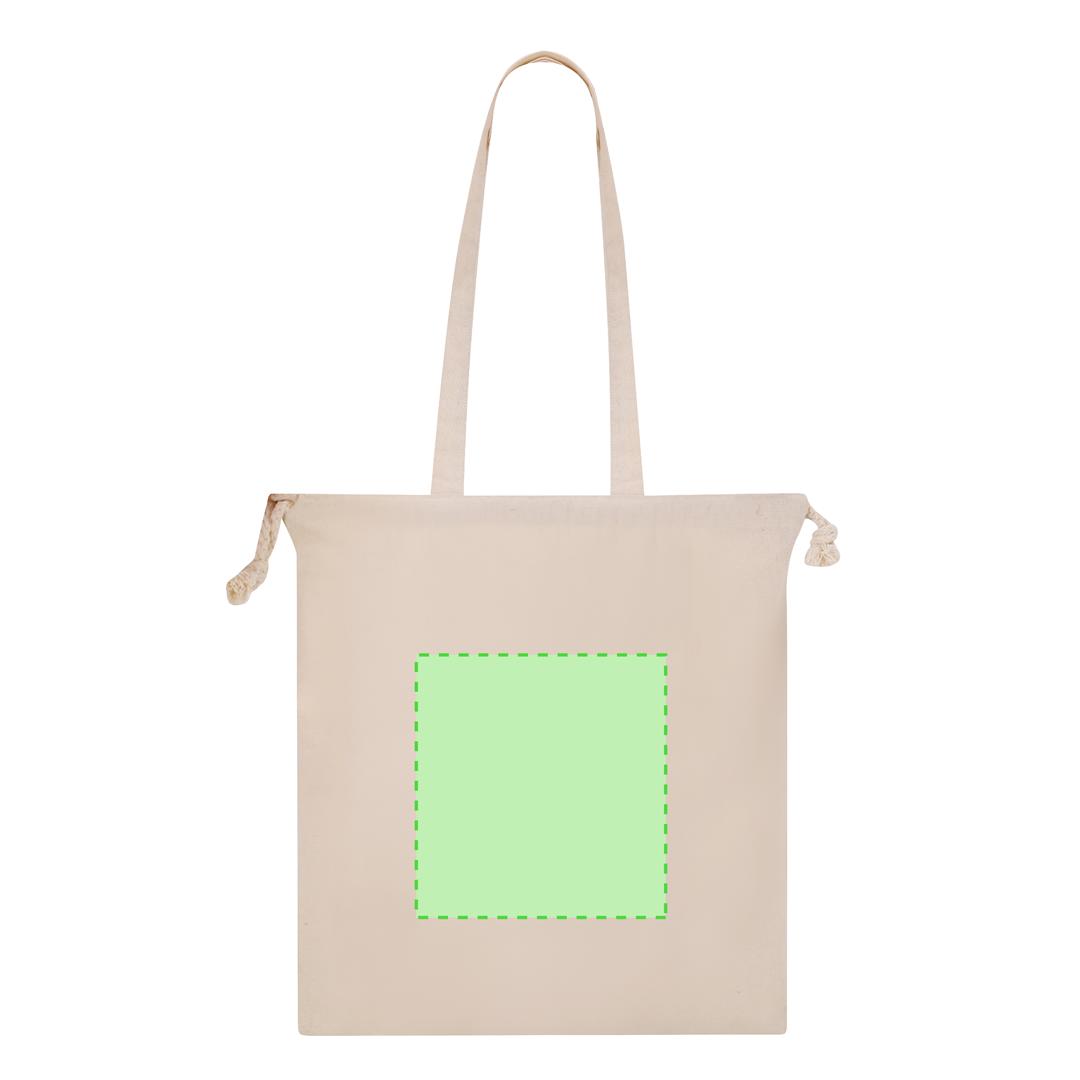 Bolsa de algodón 180 g/m² con cuerdas ajustables laterales