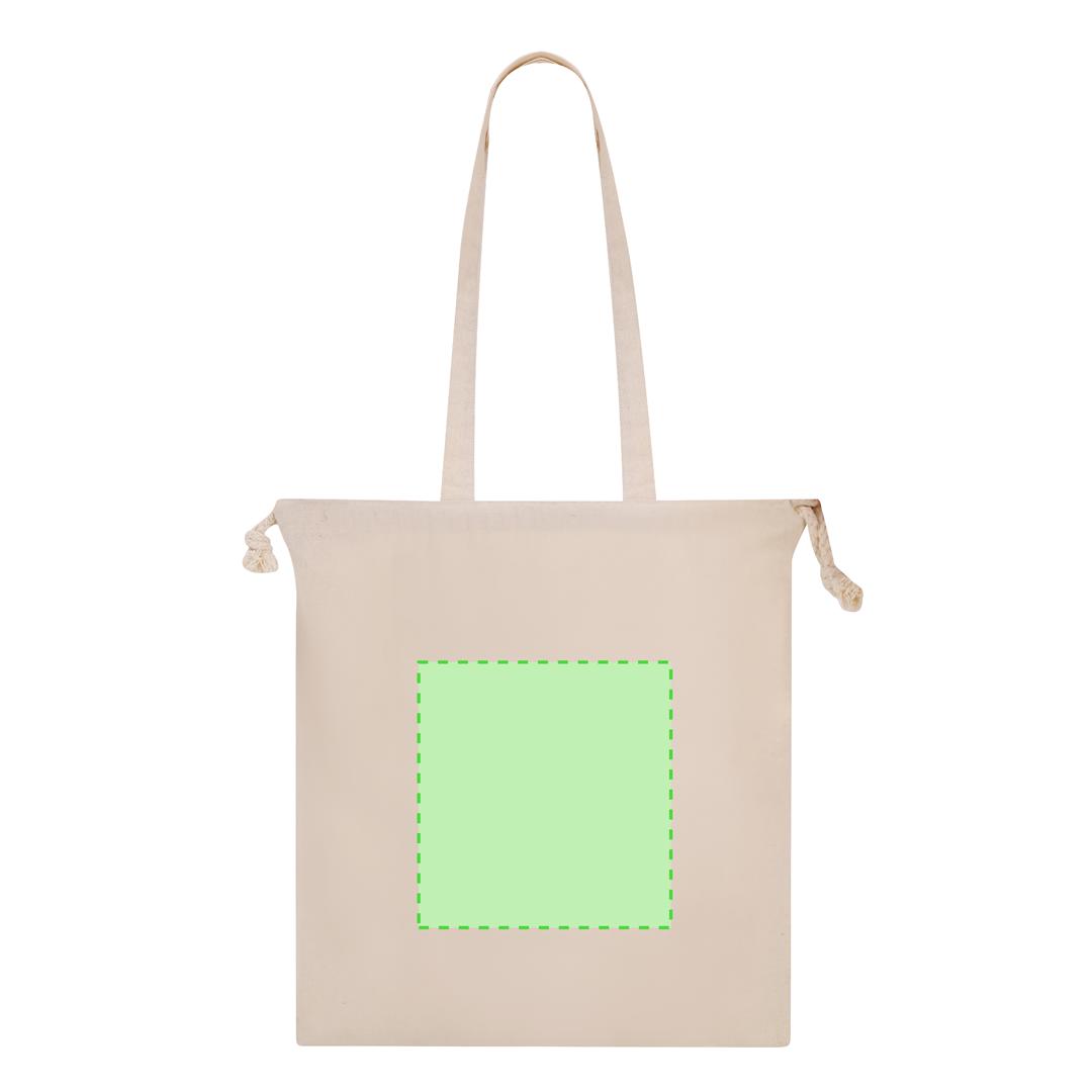 Bolsa de algodón 180 g/m² con cuerdas ajustables laterales