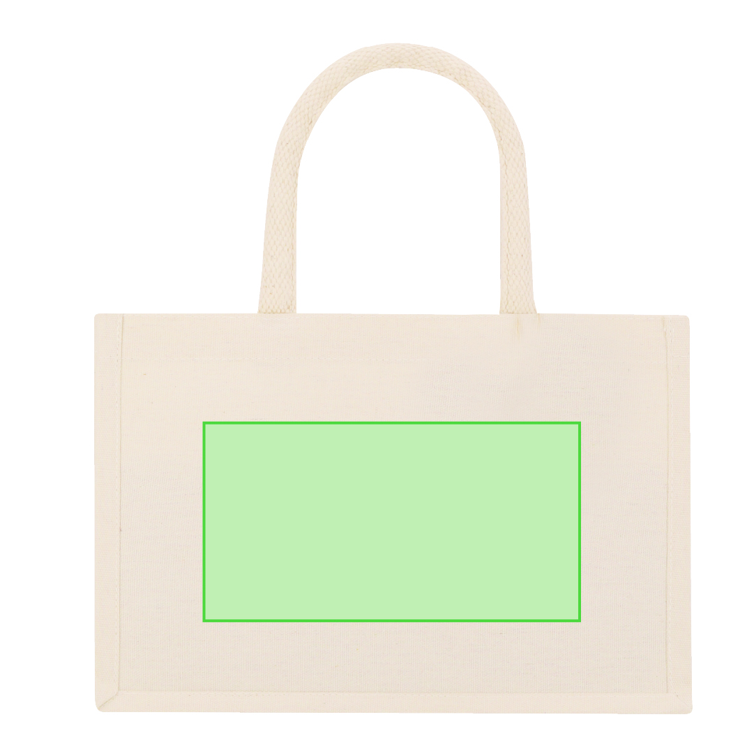 Bolsa de canvas reciclado 220 g/m² fuelle y asas redondas